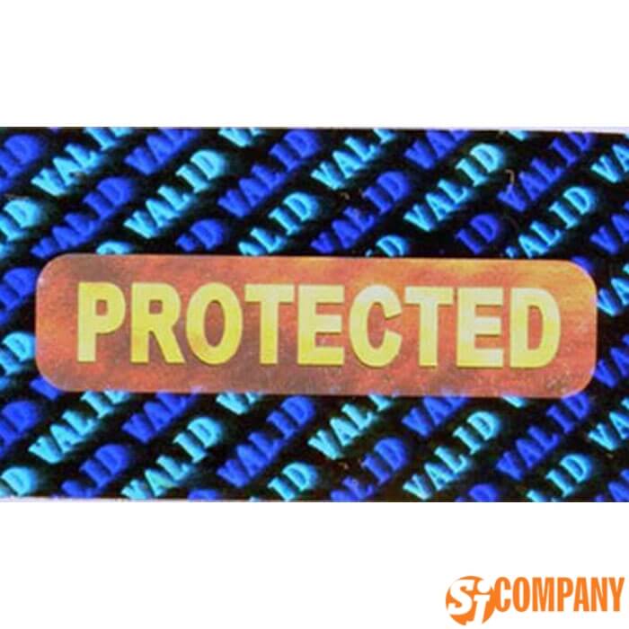 Голографическая Пломба-наклейка «PROTECTED», «VALID» 30 x 14 мм