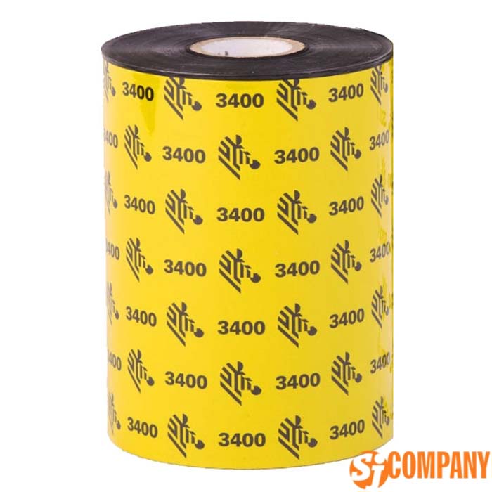 Риббоны для термотрансферного принтера Zebra 3400 High Performance Wax Resin Black 40 мм/ 450